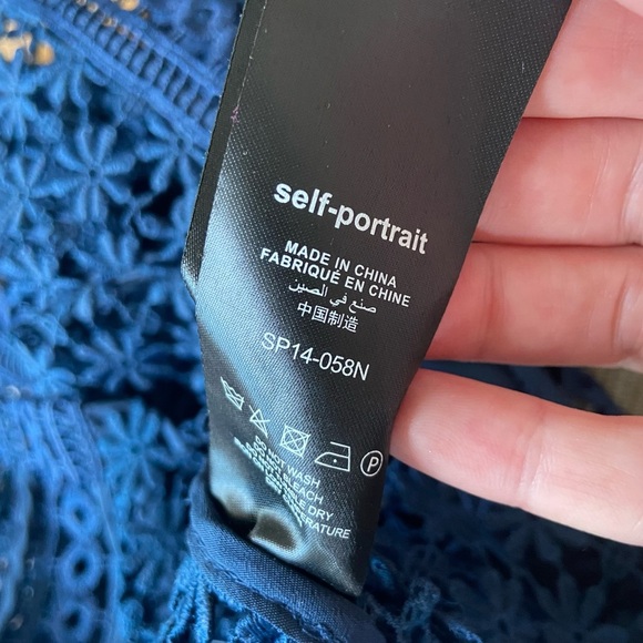 Self-Portrait Long-Sleeve Lace And Ruffle Top size US4 - Picture 4 of 9